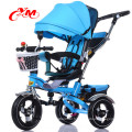 4 dans 1 tricycle infantile en métal multifonctionnel avec la poignée de poussée / tricycles en métal pour des enfants en bas âge avec le siège arrière / tricycle de bébé disponibles à la vente